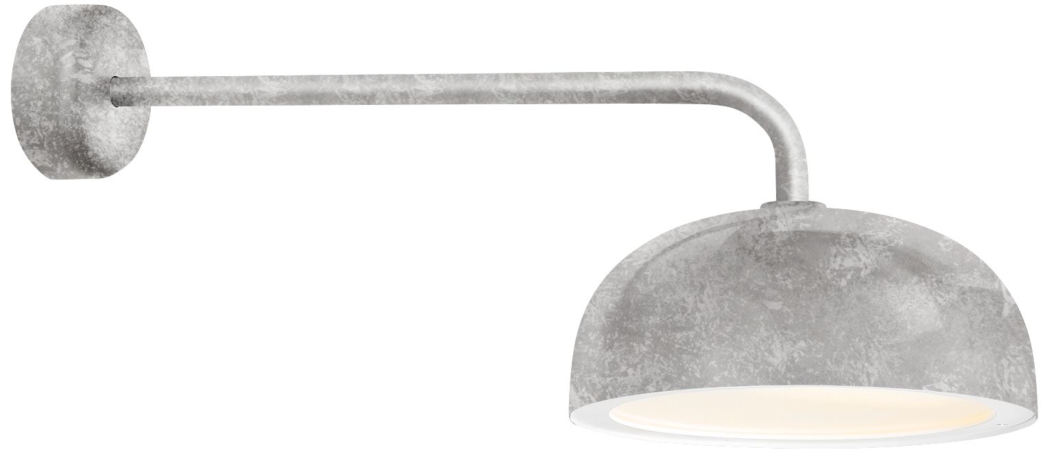 RLM Dome 12 3/4" High Galvanized Outdoor Wall Light