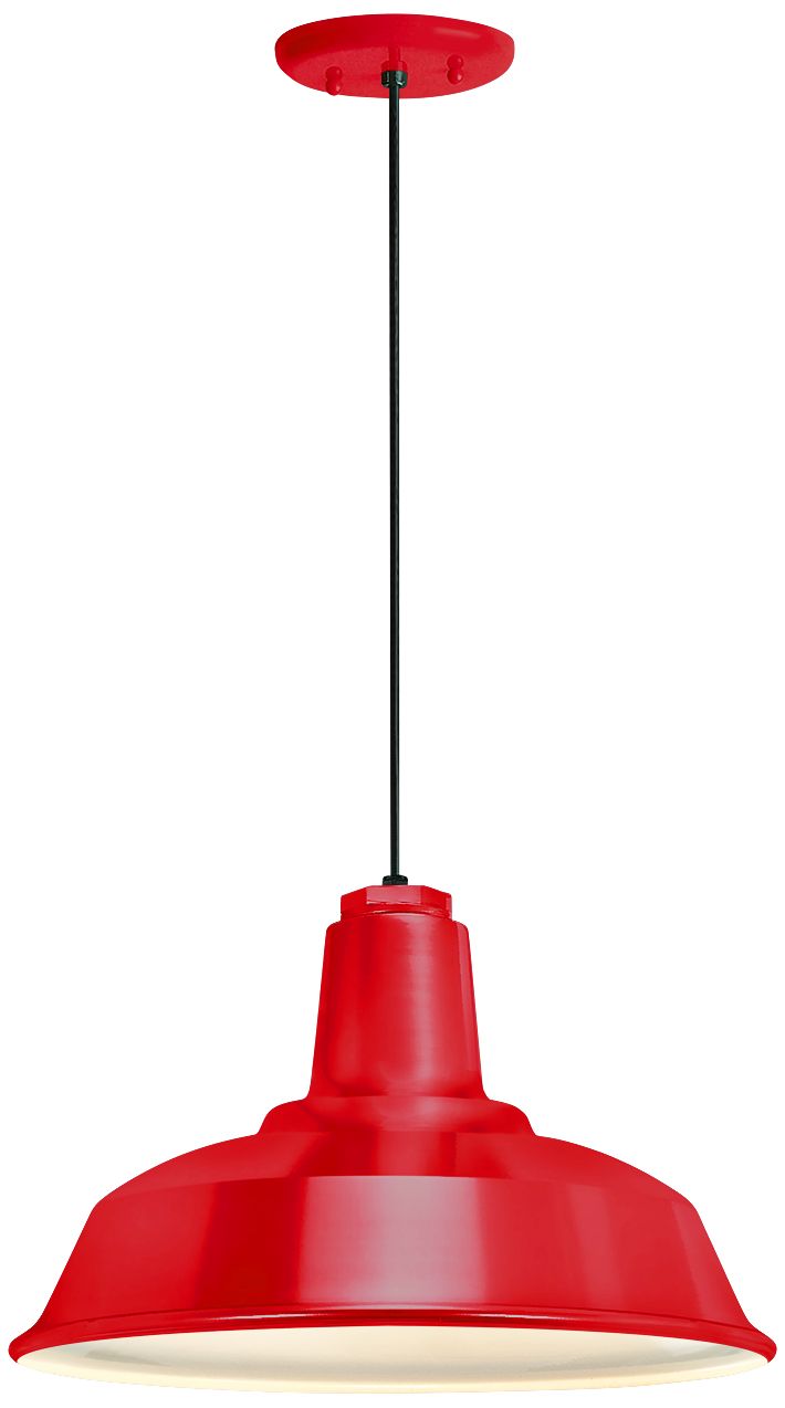 RLM Heavy Duty 8 1/4" High Red Outdoor Hanging Light