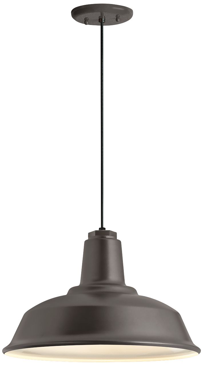 RLM Heavy Duty 8 1/4" High Textured Bronze Outdoor Hanging Light