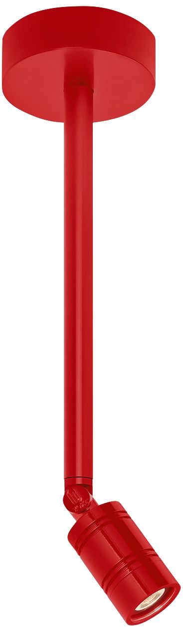 RLM Bullet Head 2 1/4" Wide Red LED Outdoor Ceiling Light