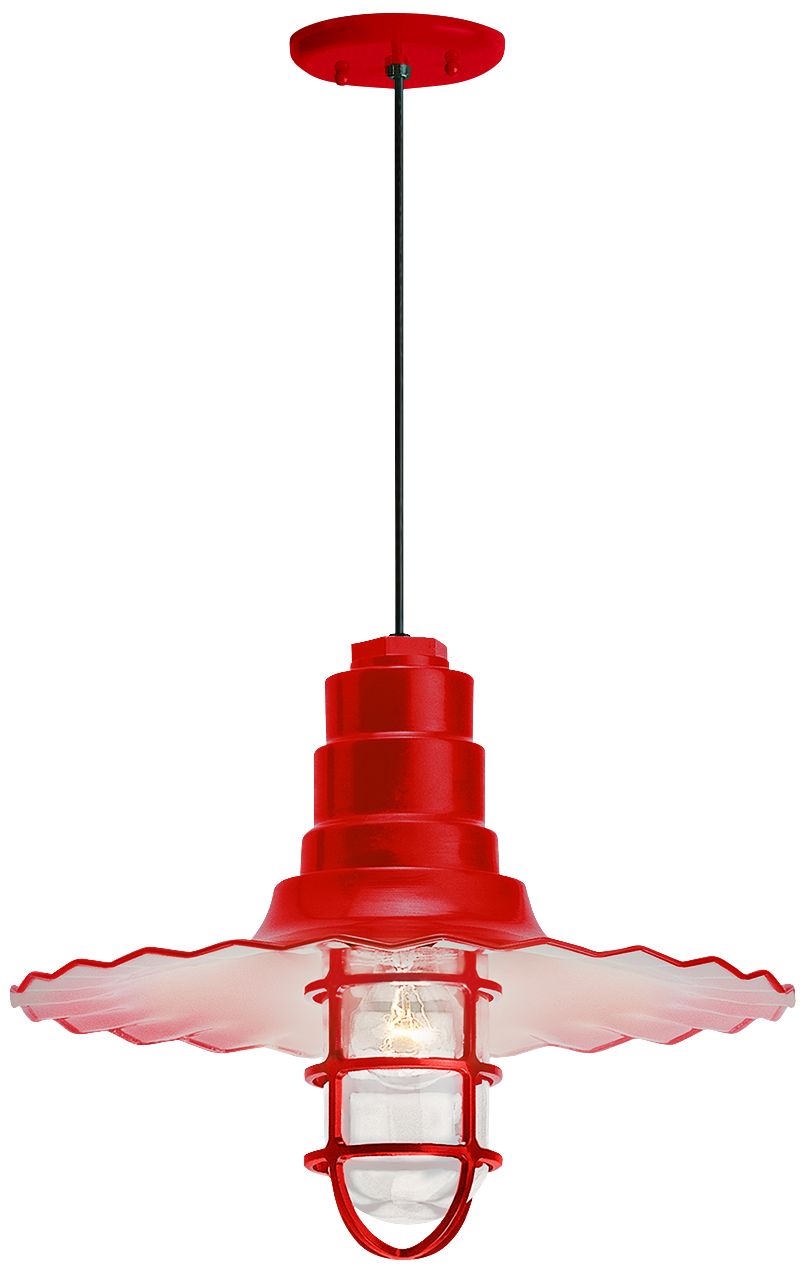 RLM Radial Wave 7" High Red Outdoor Hanging Light
