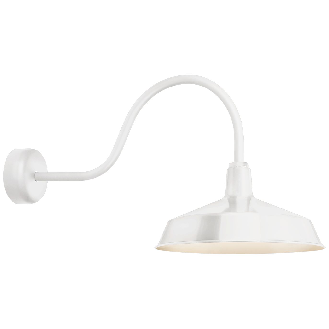 RLM Standard 19" High Gloss White Outdoor Wall Light