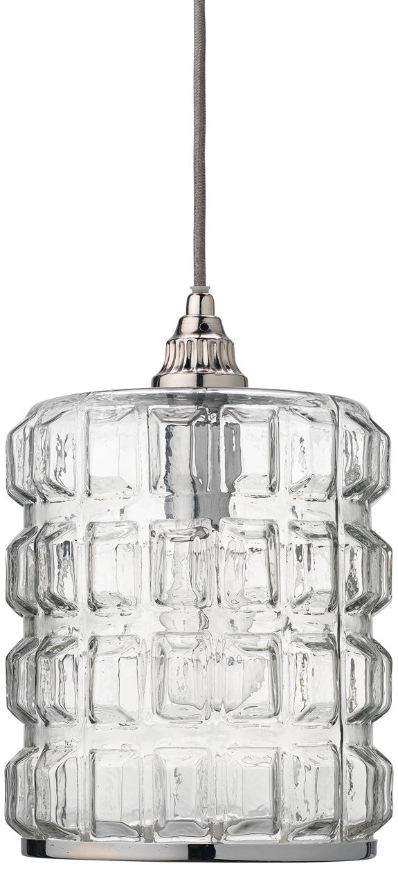 Madison 8 1/2" Wide Clear Glass with Silver Mini Pendant