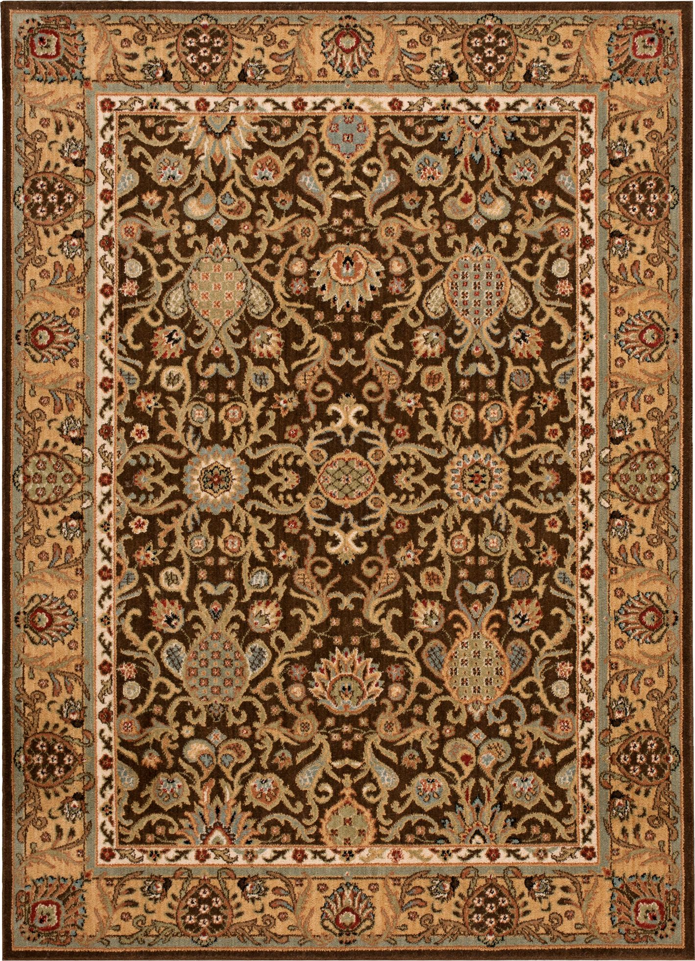Nourison Lumiere KI602 Espresso Wool Area Rug 
