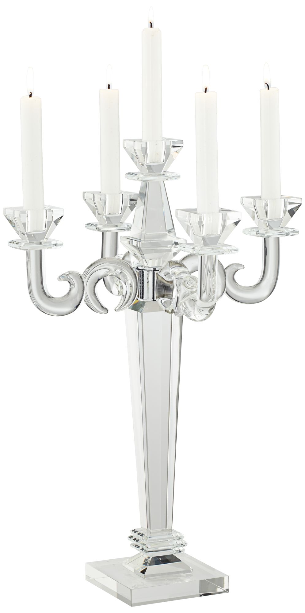 candelabra glass candle holders