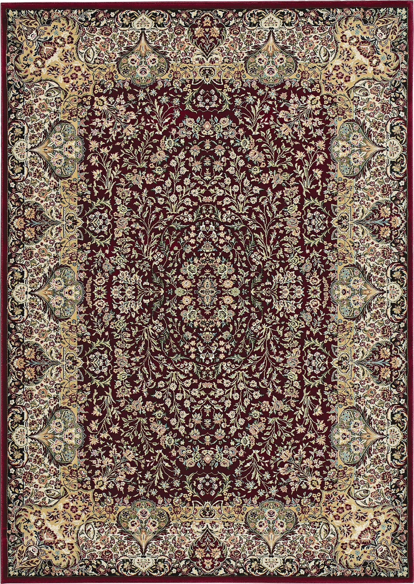 Nourison Antiquities ANT05 Burgundy Area Rug 