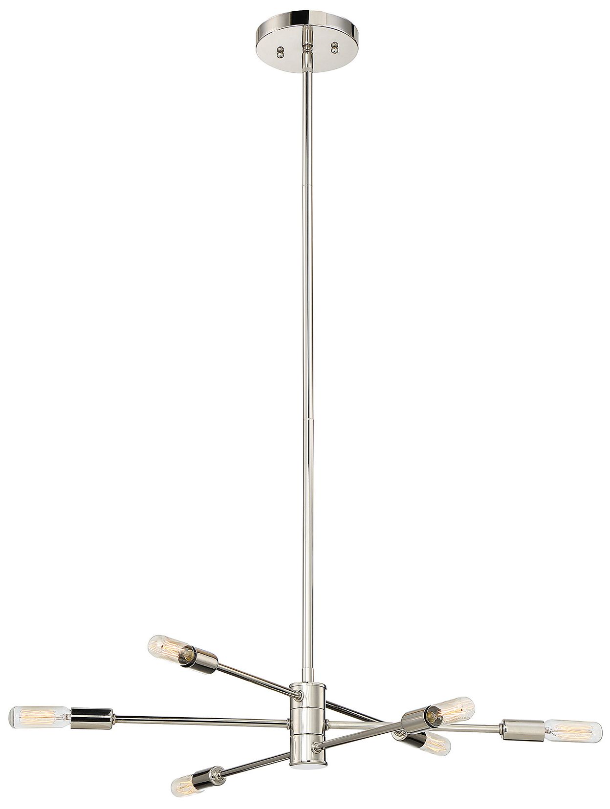 Savoy House Lyrique 21 3/4" Wide Nickel 6-Light Chandelier