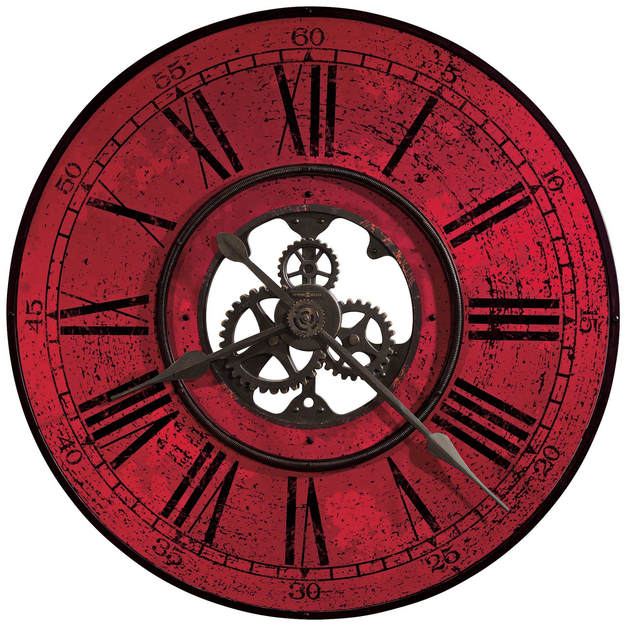 Howard Miller Brassworks II 32" Wide Antique Black Wall Clock