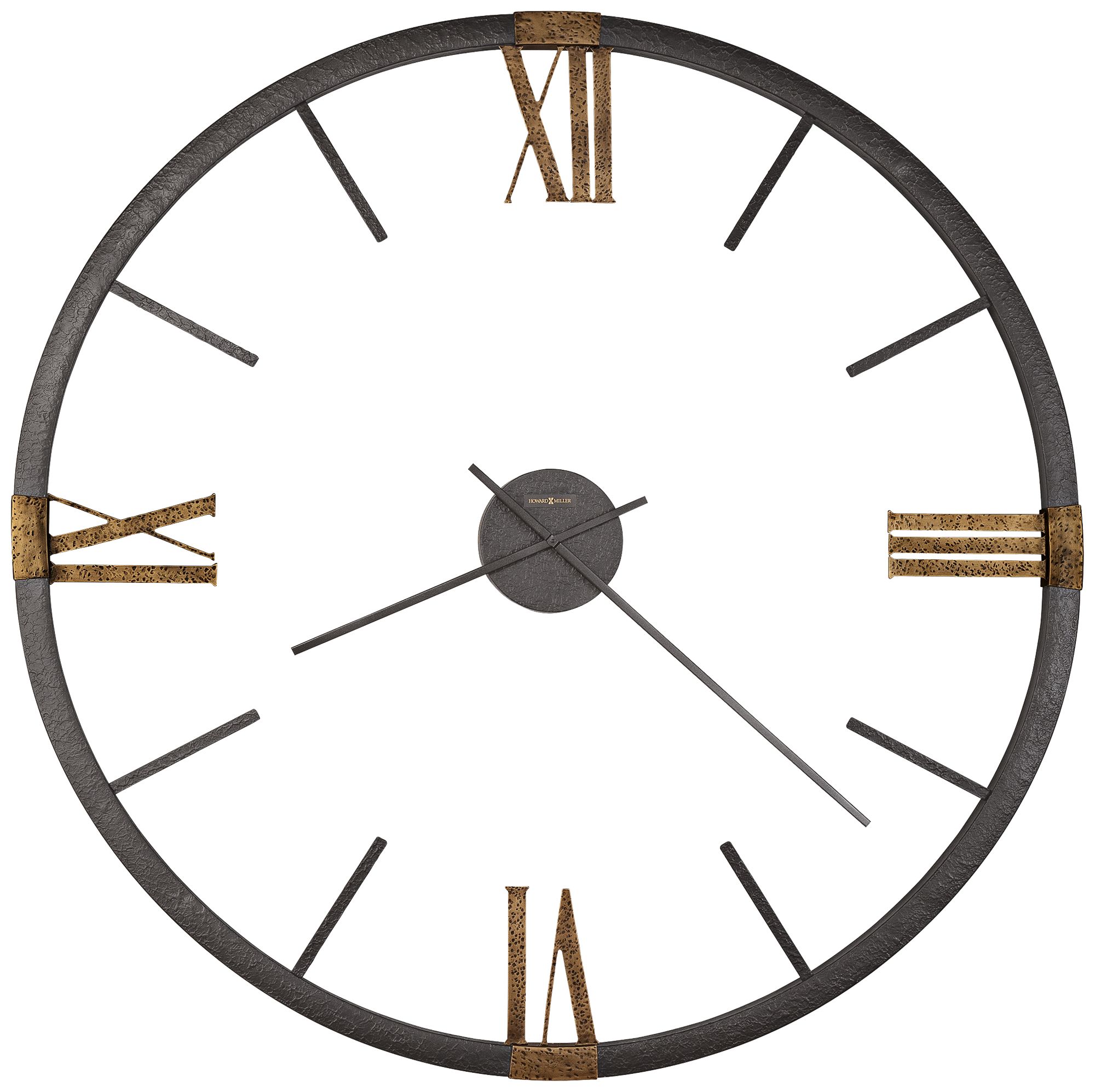 Howard Miller Prospect Park 60" Wide Texture Charcoal Wall Clock