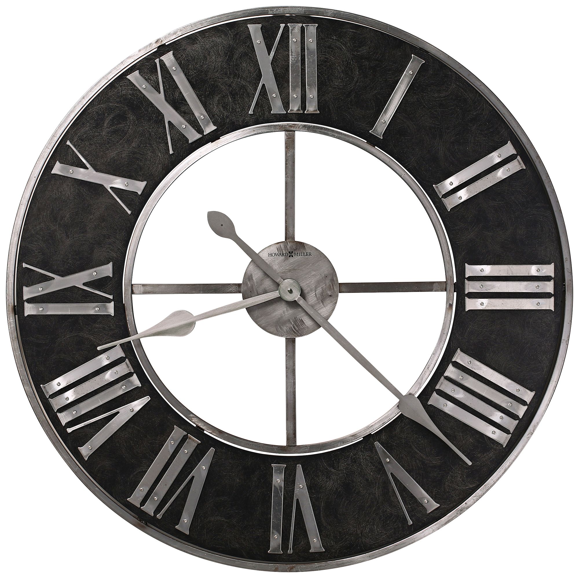 Howard Miller Dearborn 32" Round Blackened Steel Wall Clock
