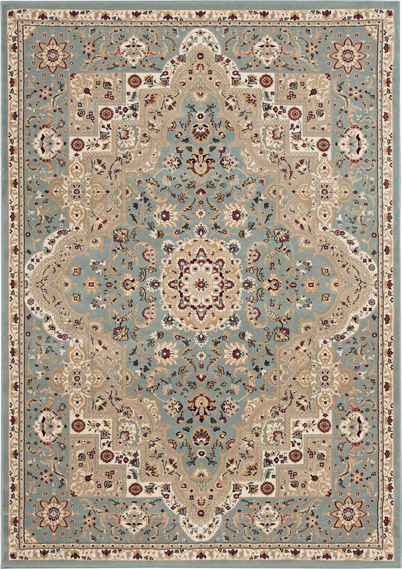 Nourison Antiquities ANT06 Slate Blue Area Rug 