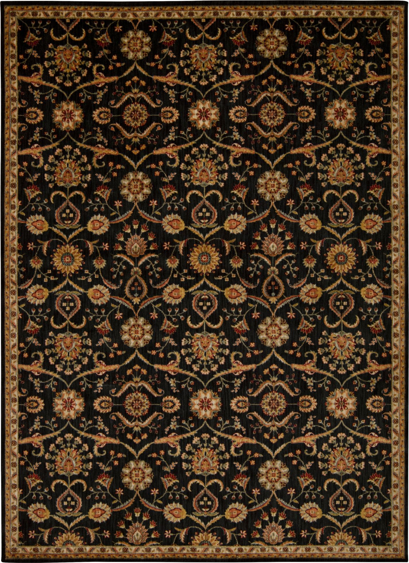 Kathy Ireland Ancient Times BAB01 Black Area Rug 