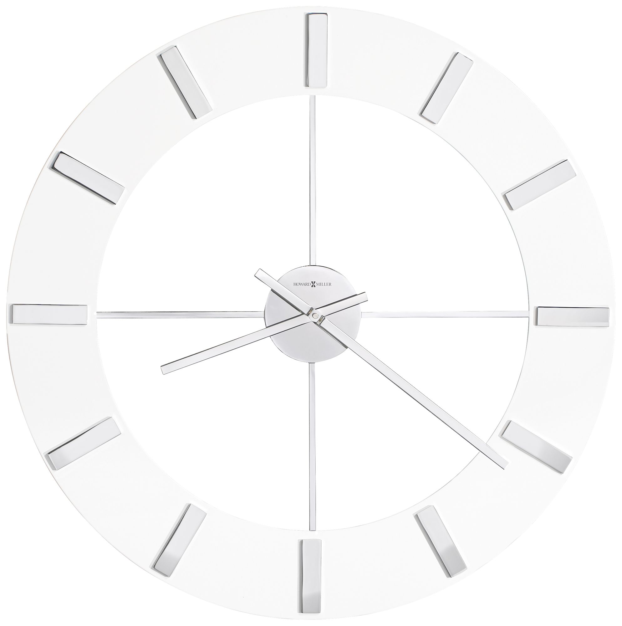 Howard Miller Pearl 30" Round High-Gloss White Wall Clock