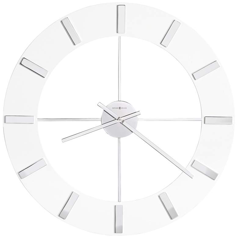 Image 1 Howard Miller Pearl 30" Round High-Gloss White Wall Clock