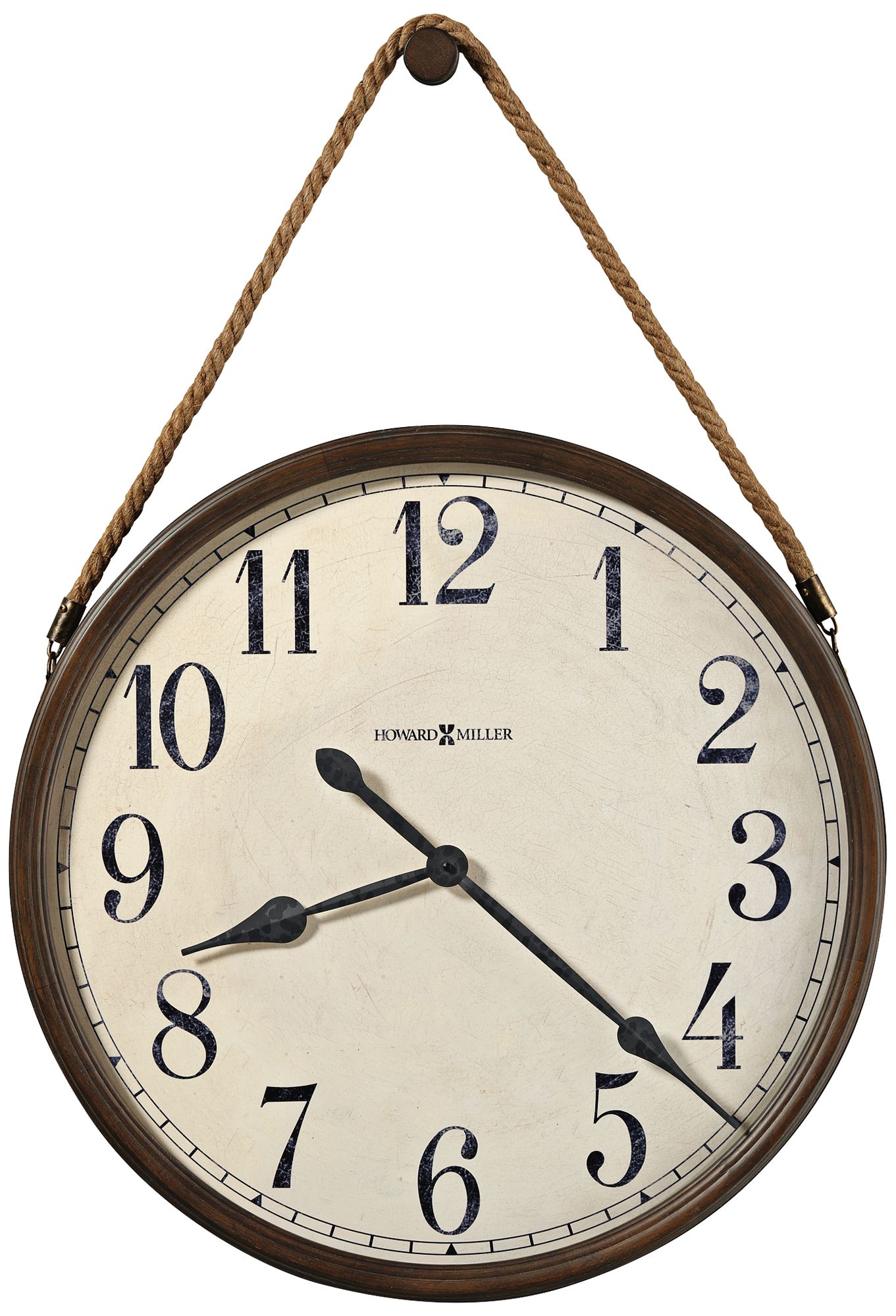 Howard Miller Bota 37" High Aged Umber Rope-Hung Wall Clock