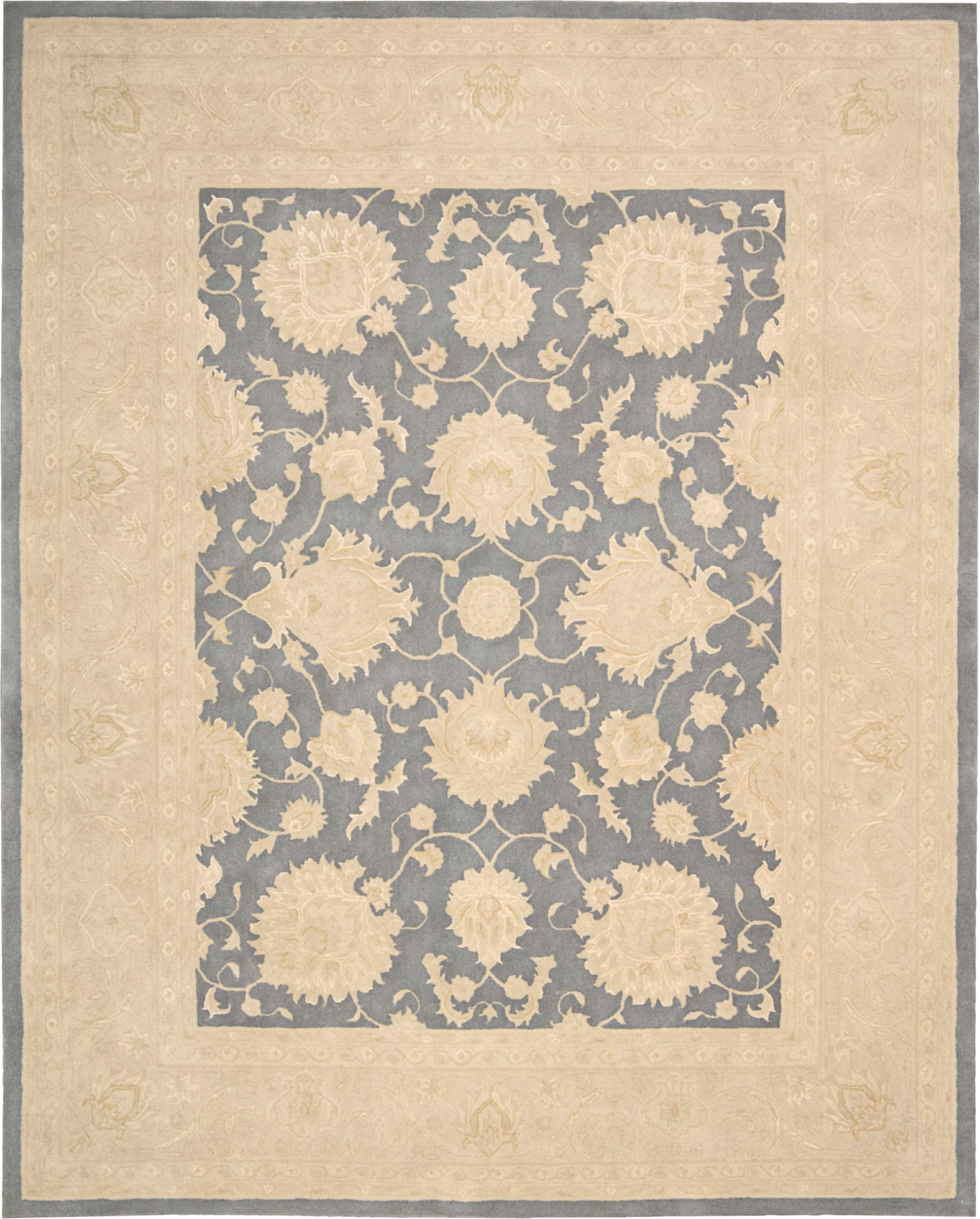 Nourison Royal Serenity SER01 Slate Wool Area Rug 