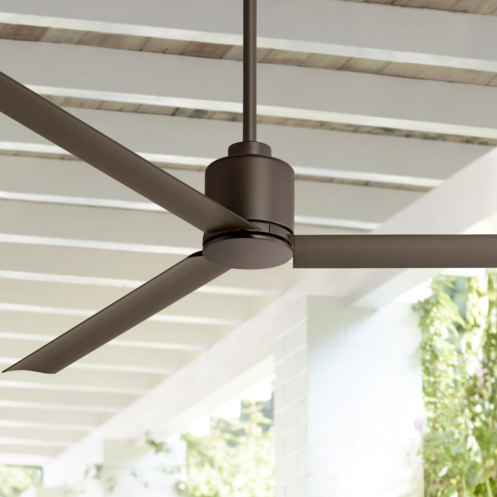 Details About 60 Modern Industrial Outdoor Ceiling Fan With Remote Bronze Damp Rated