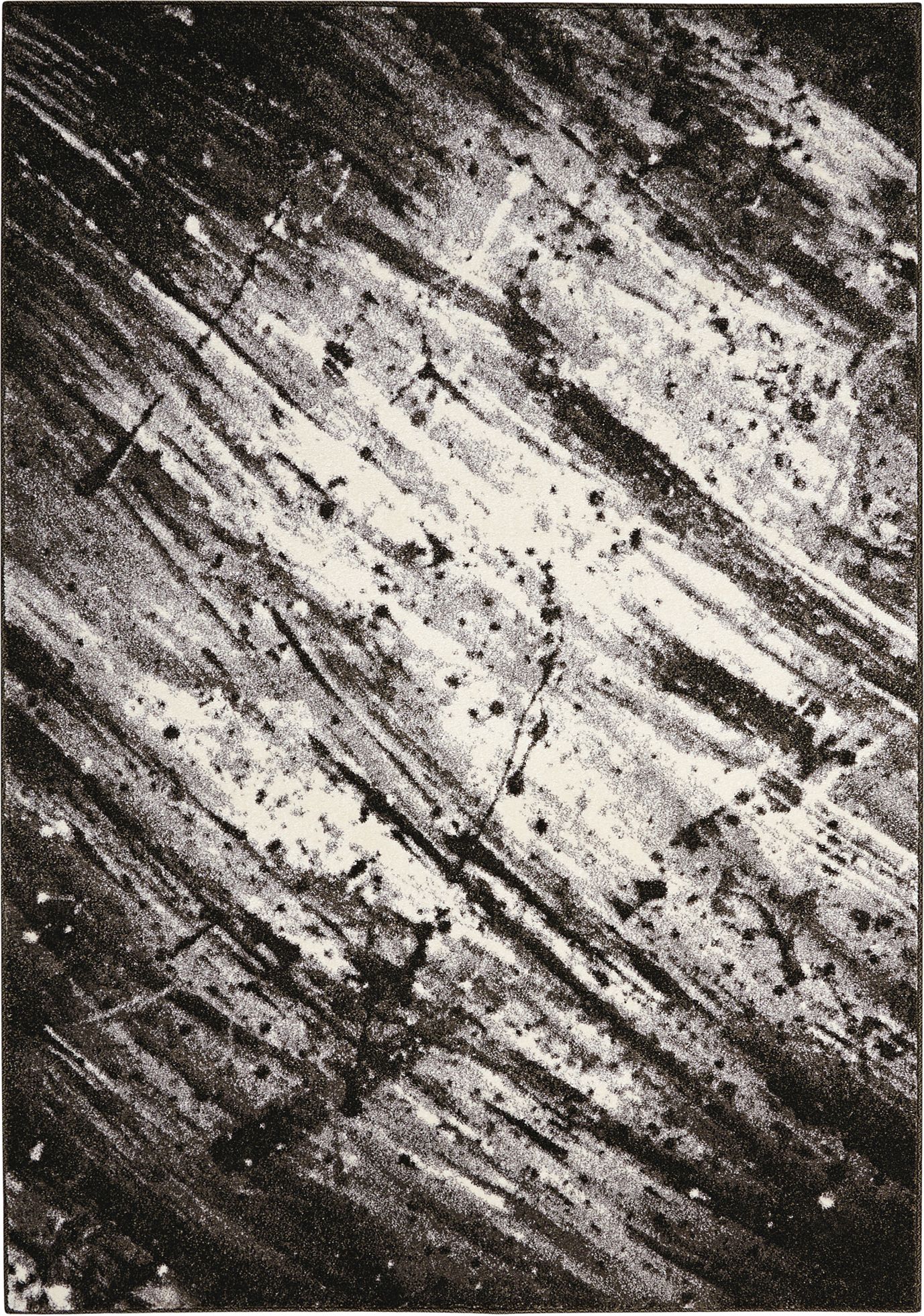 Nourison Illusion KI241 Ivory and Gray Area Rug 