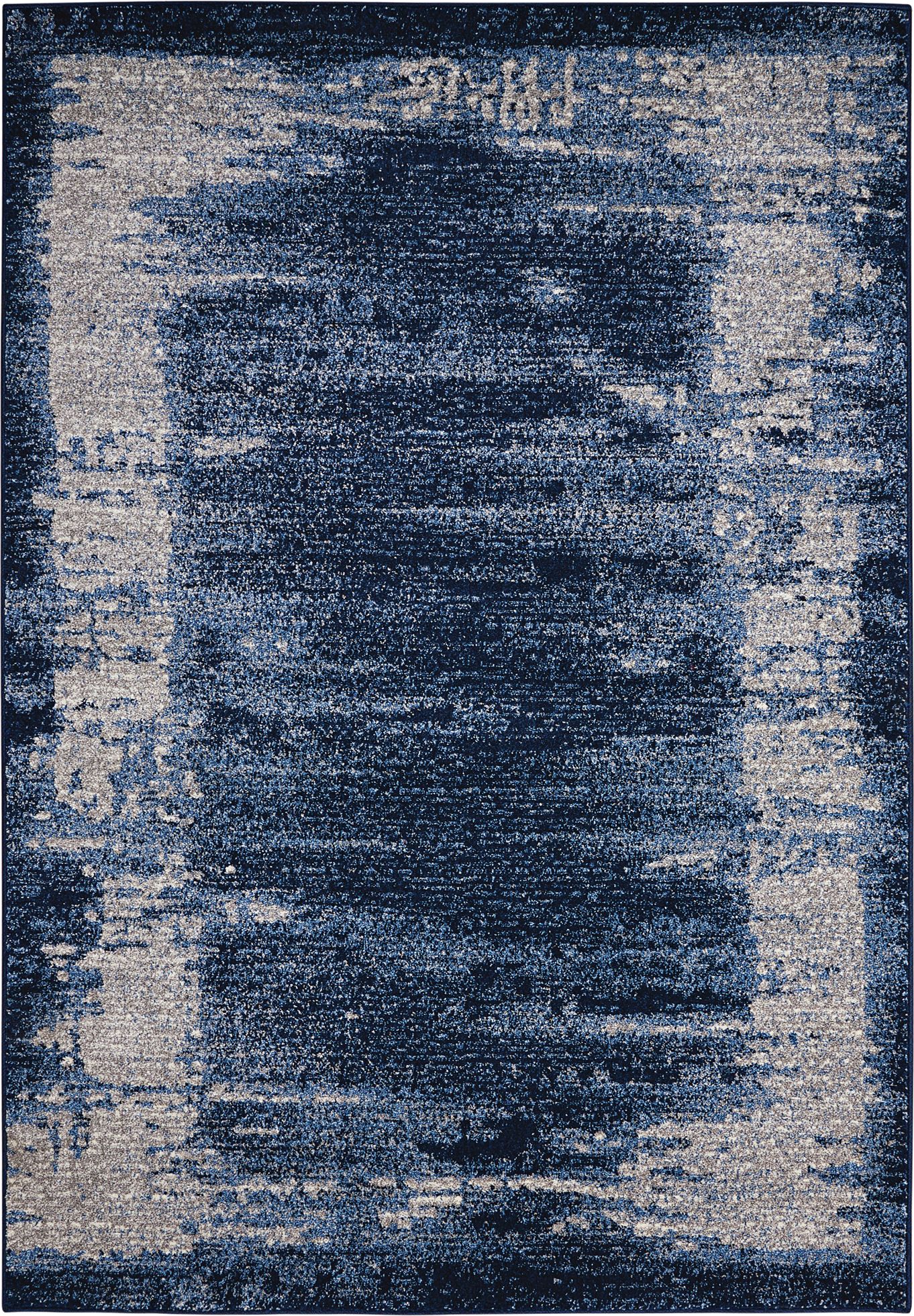 Kathy Ireland Illusion KI242 Blue Area Rug 