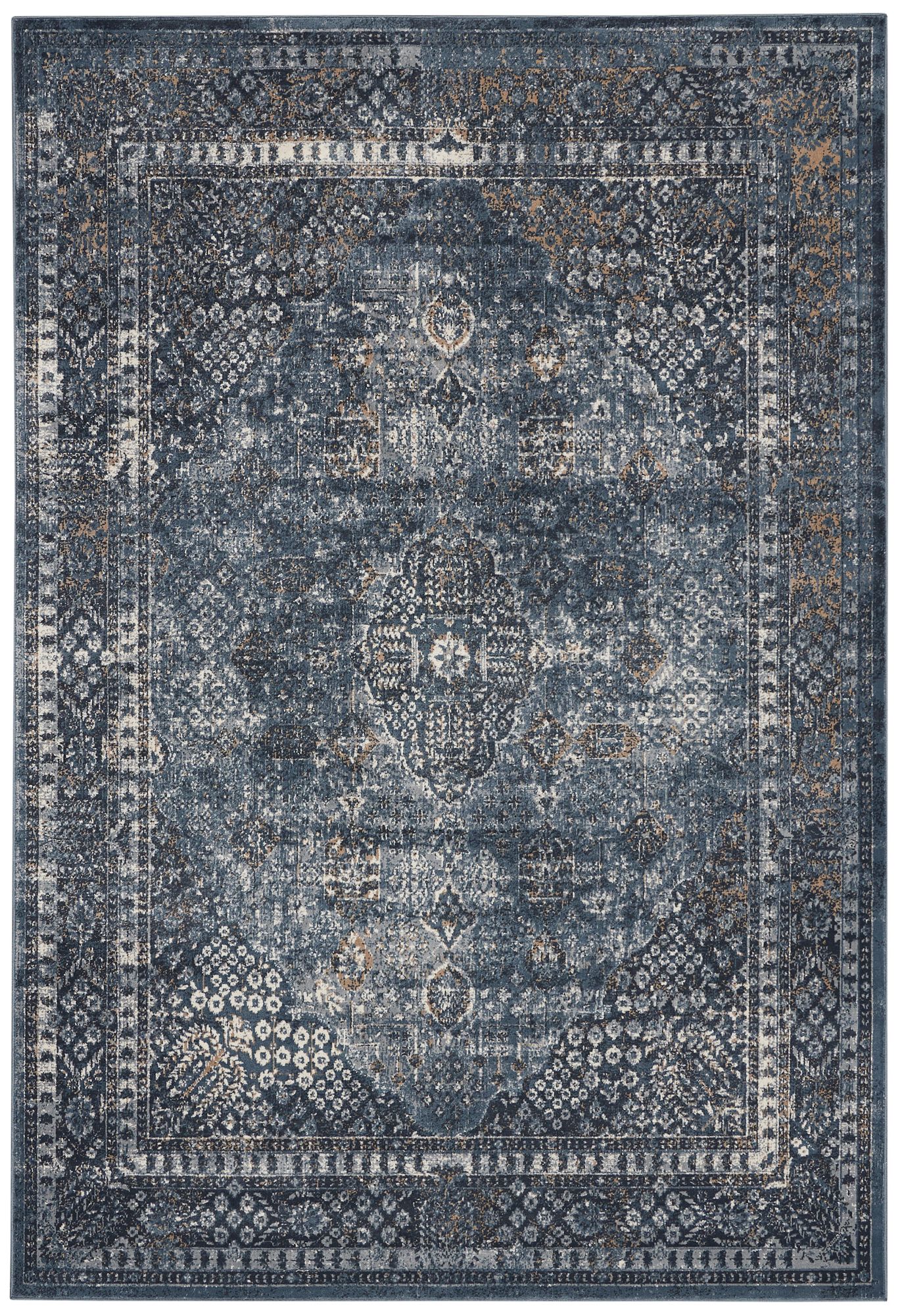 Kathy Ireland Malta MAI01 Navy Area Rug 