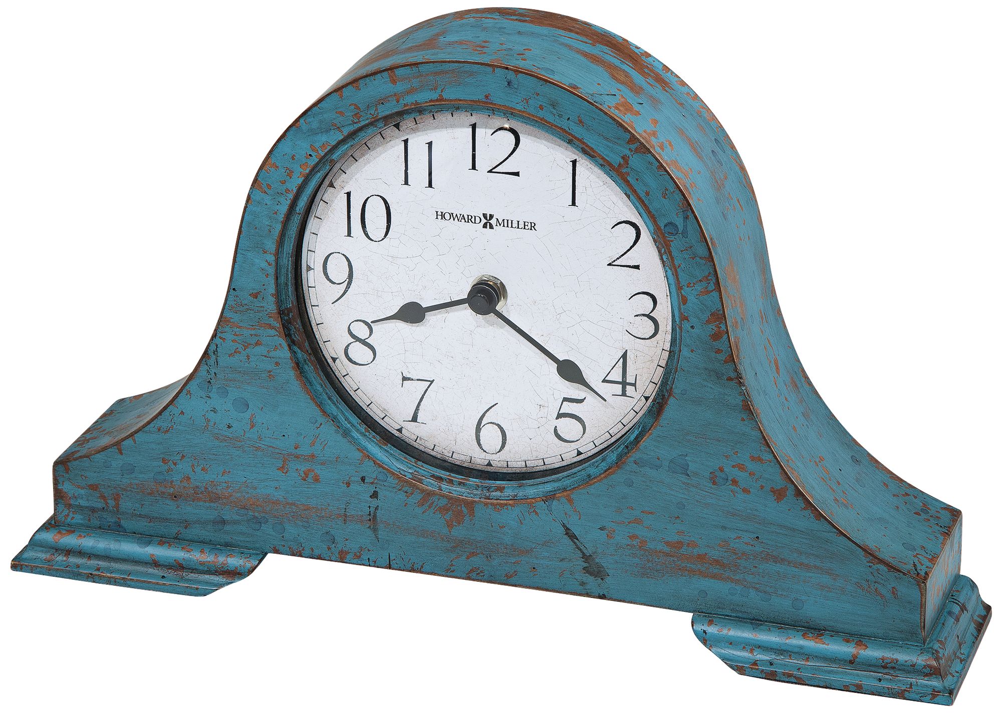 Tamson 13 3/4" Wide Weathered Teal Blue Mantel Clock