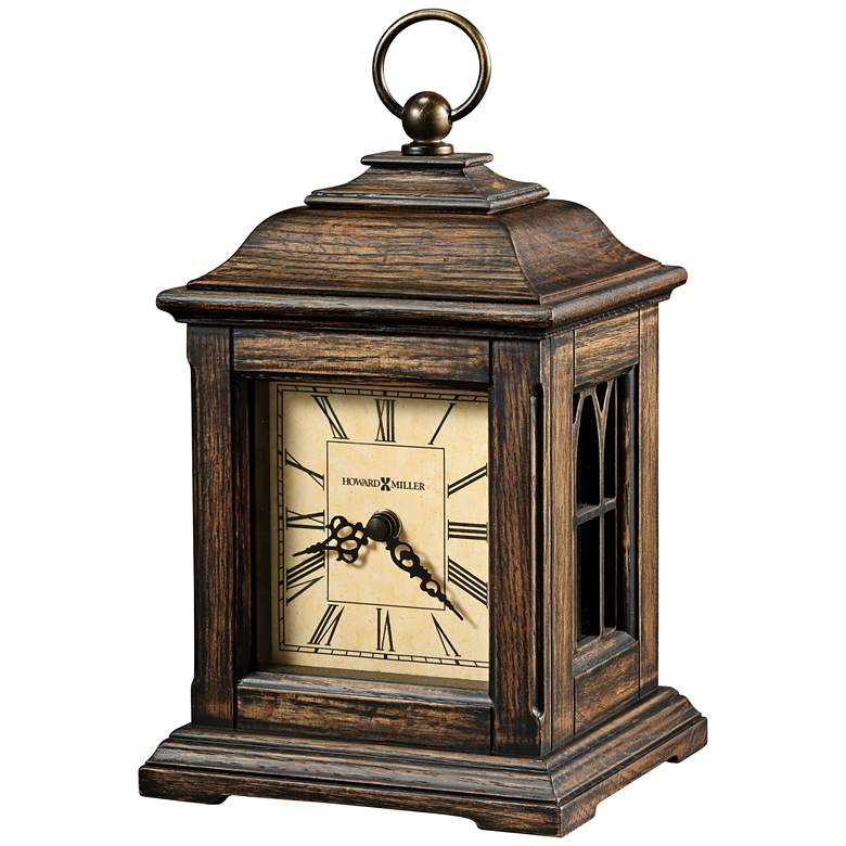 Howard Miller Talia 9 1/4&quot; High Antique Oak Mantel Clock