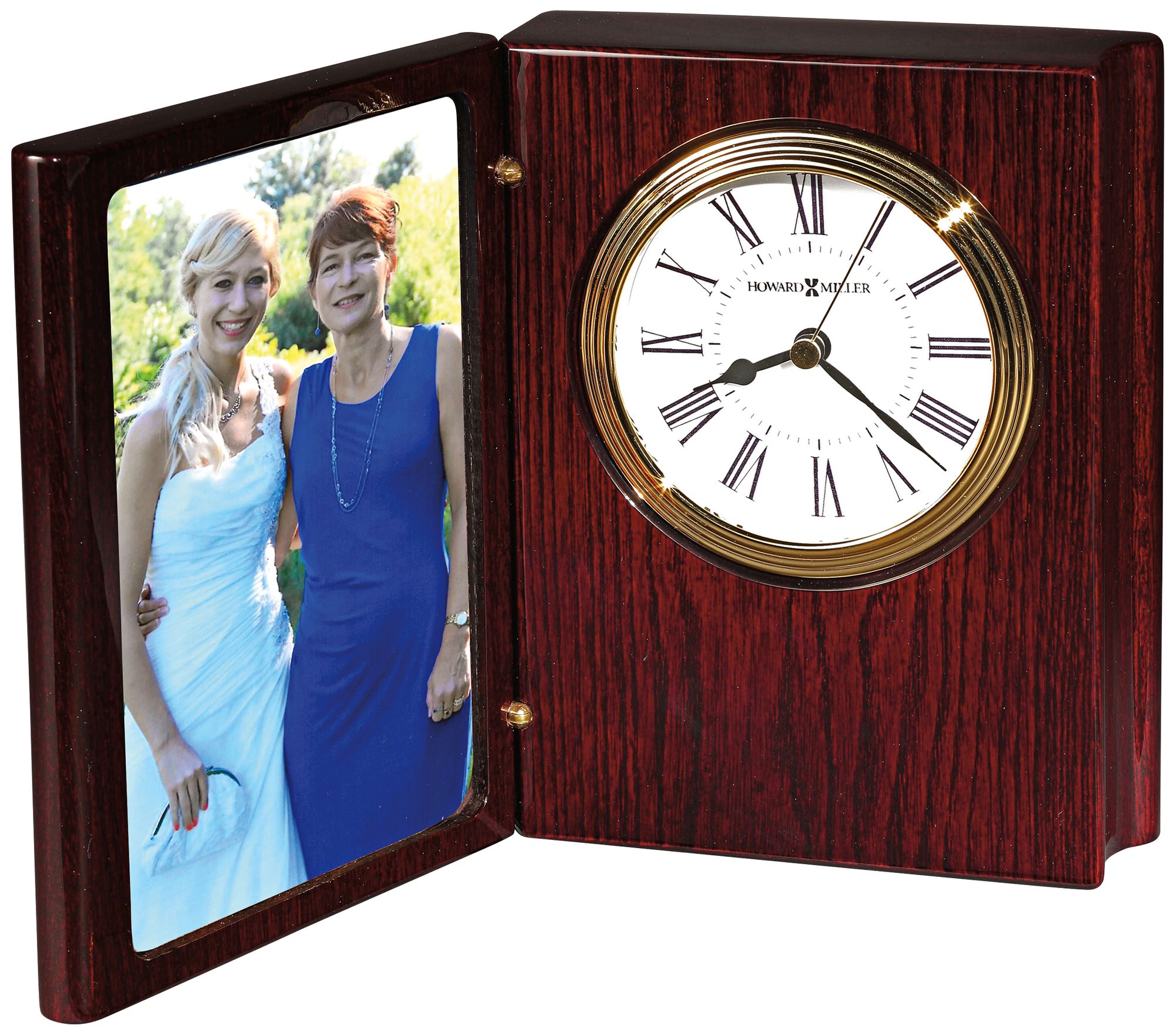 Howard Miller Portrait Book II 6 1/2" High Rosewood Table Clock