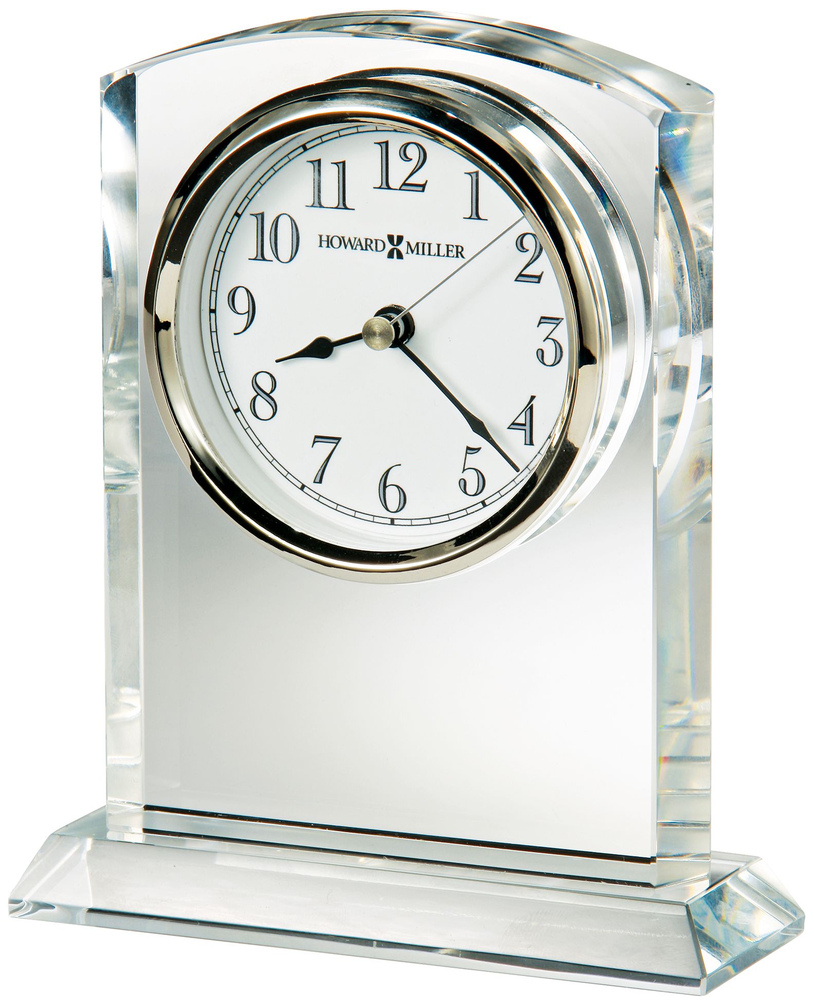 Howard Miller Flaire 6 1/4" High Optical Glass Table Clock