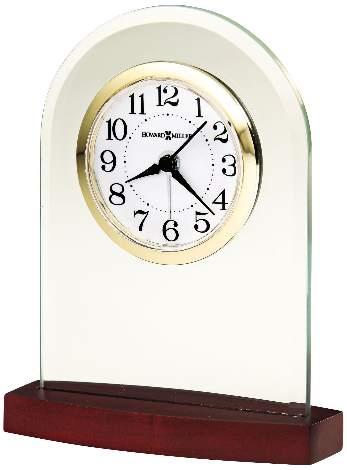 Howard Miller Hansen 5" High Convex Clear Crystal Alarm Clock