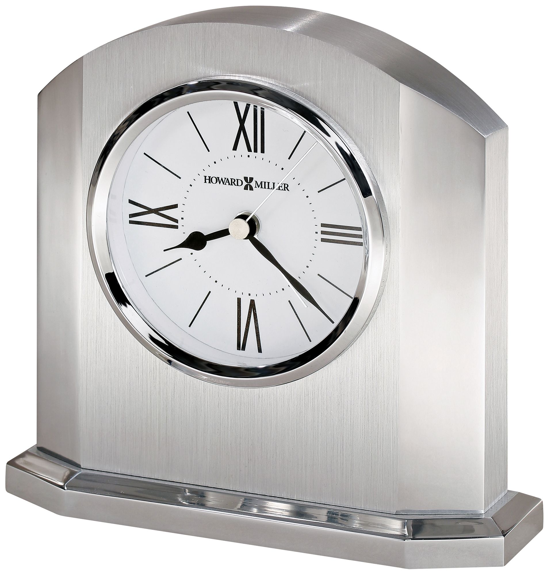Howard Miller Lincoln 5 3/4"H Dual-Silver Alarm Table Clock