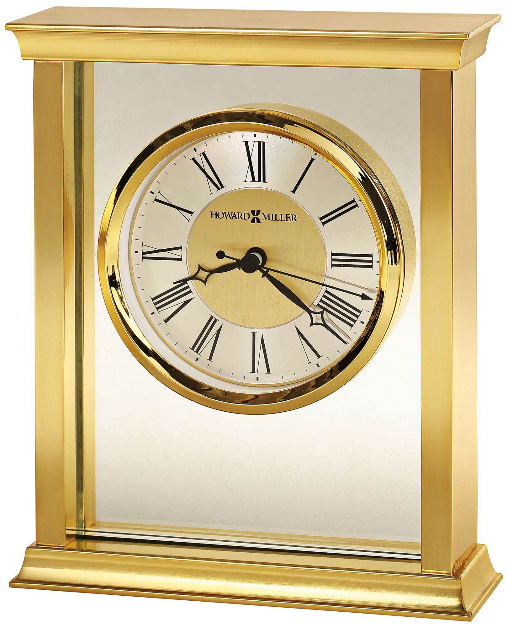 Howard Miller Monticello 7 1/4" High Polished Brass Clock