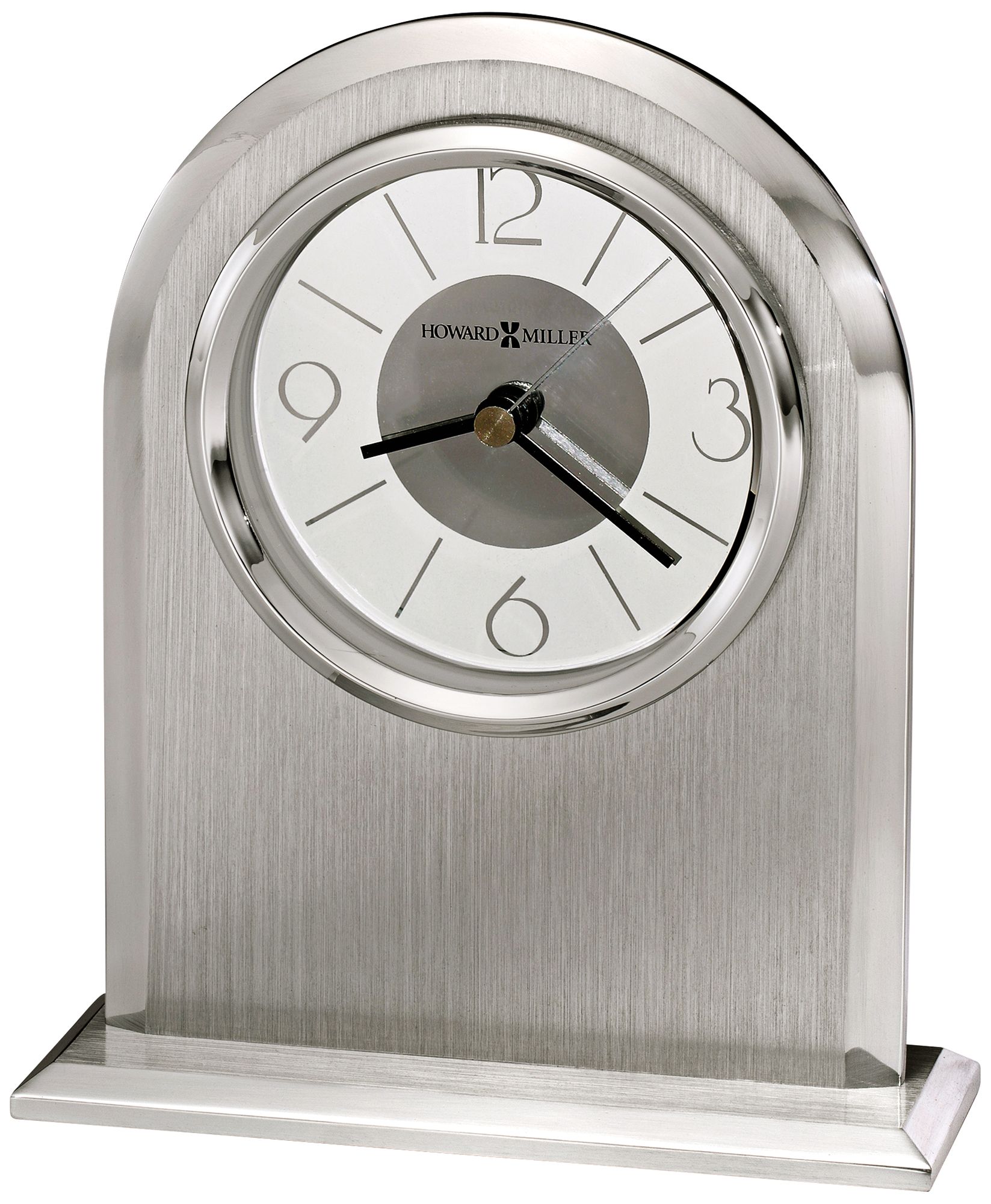 Howard Miller Argento 6 1/4" High Polished Silver Clock