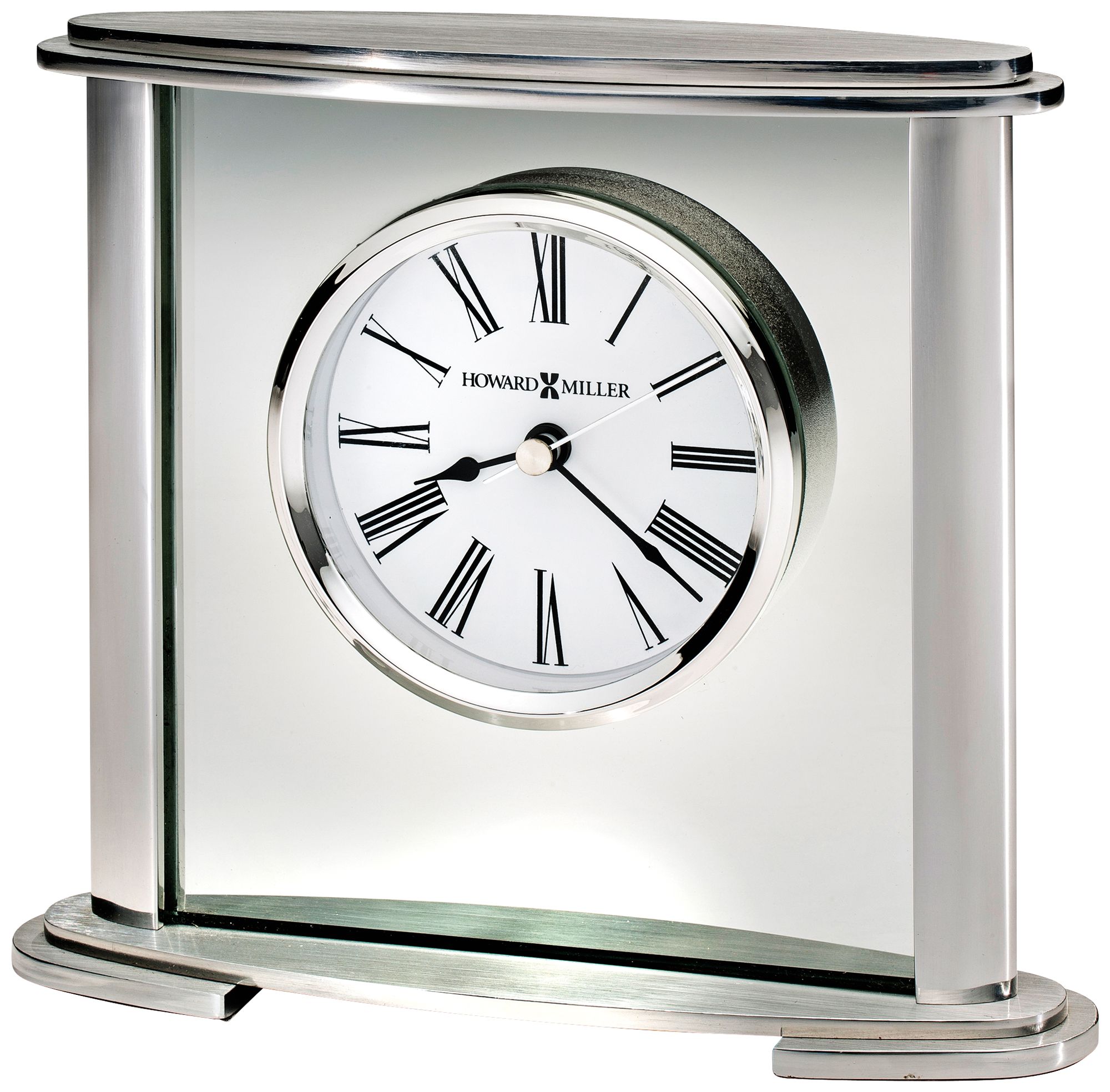 Howard Miller Glenmont 7" Wide Polished Silver Clock