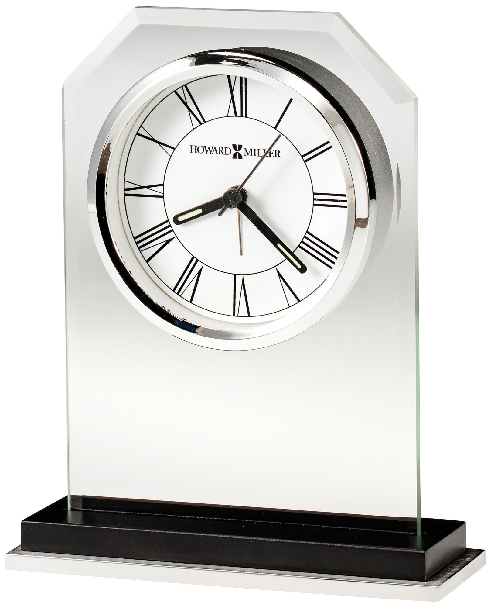 Howard Miller Emerson 6 3/4" High Black Satin Alarm Clock