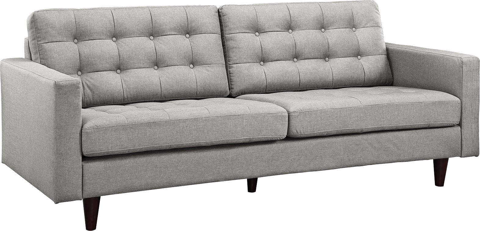 Empress Light Gray 84 1/2" Wide Fabric Tufted Sofa 13J64 Lamps Plus