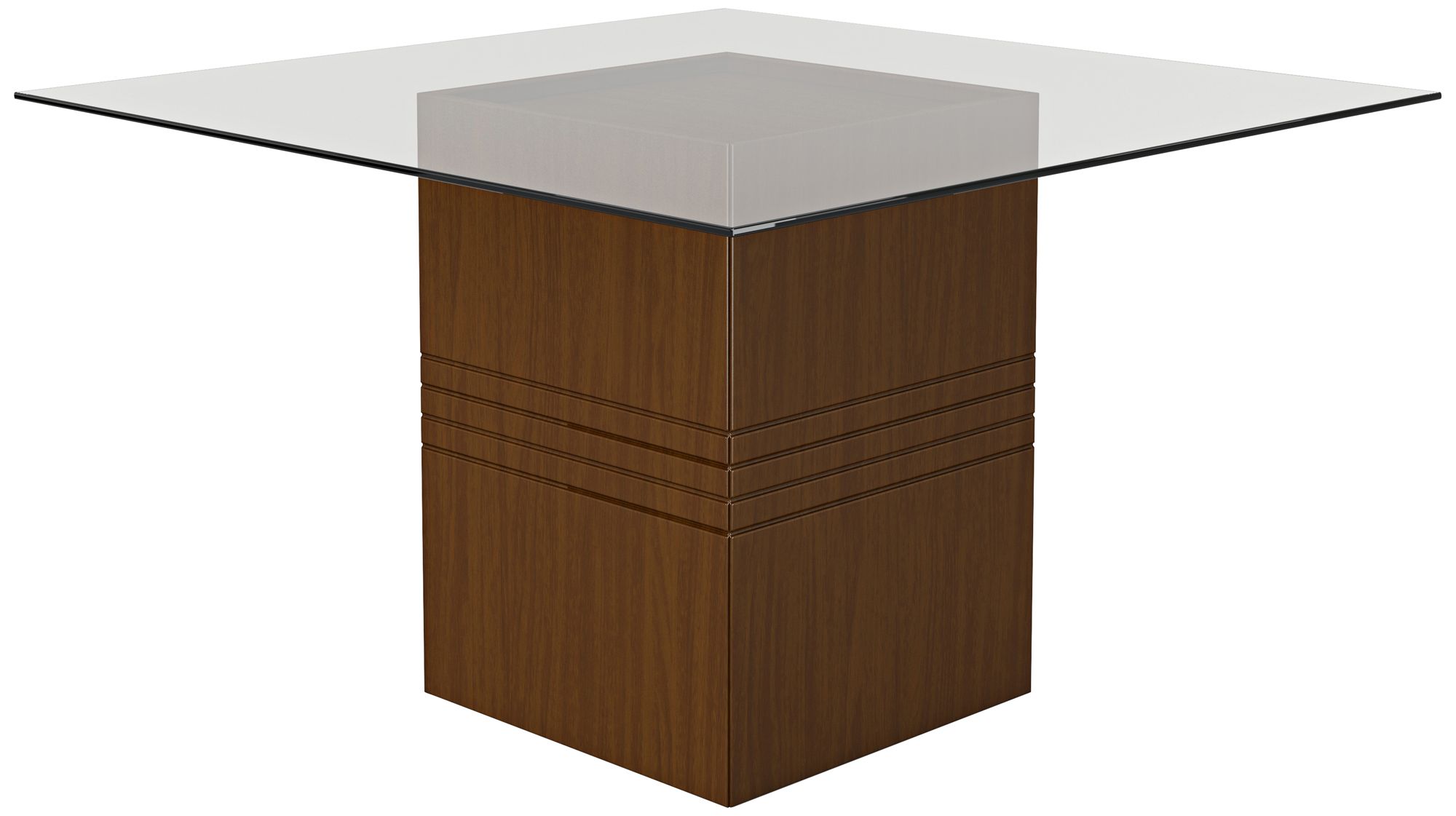 Perry 1.8 22 1/2" Wide Nut Brown Square Wood Dining Table