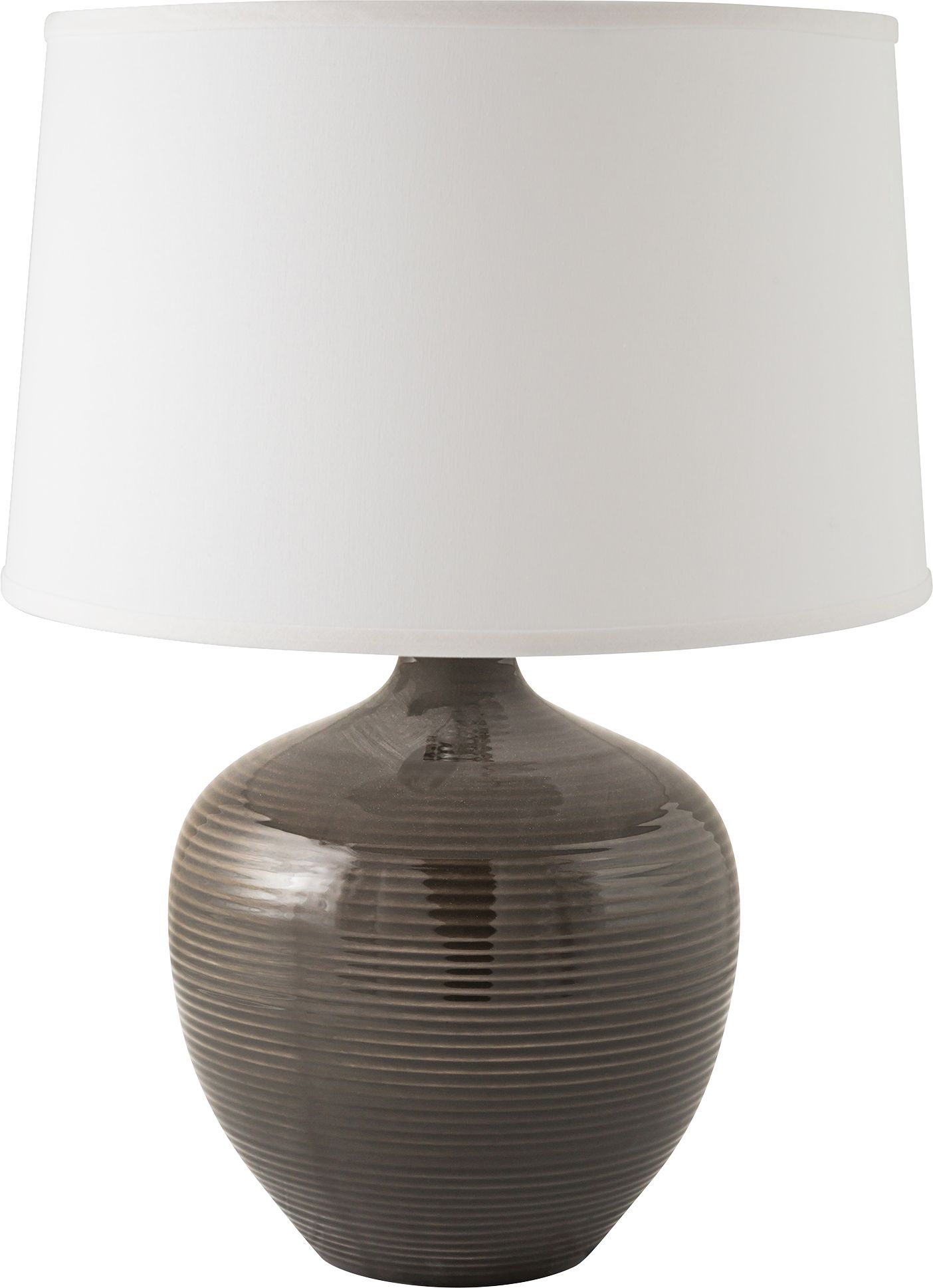 RiverCeramic Bean Pot Gloss Charcoal Table Lamp