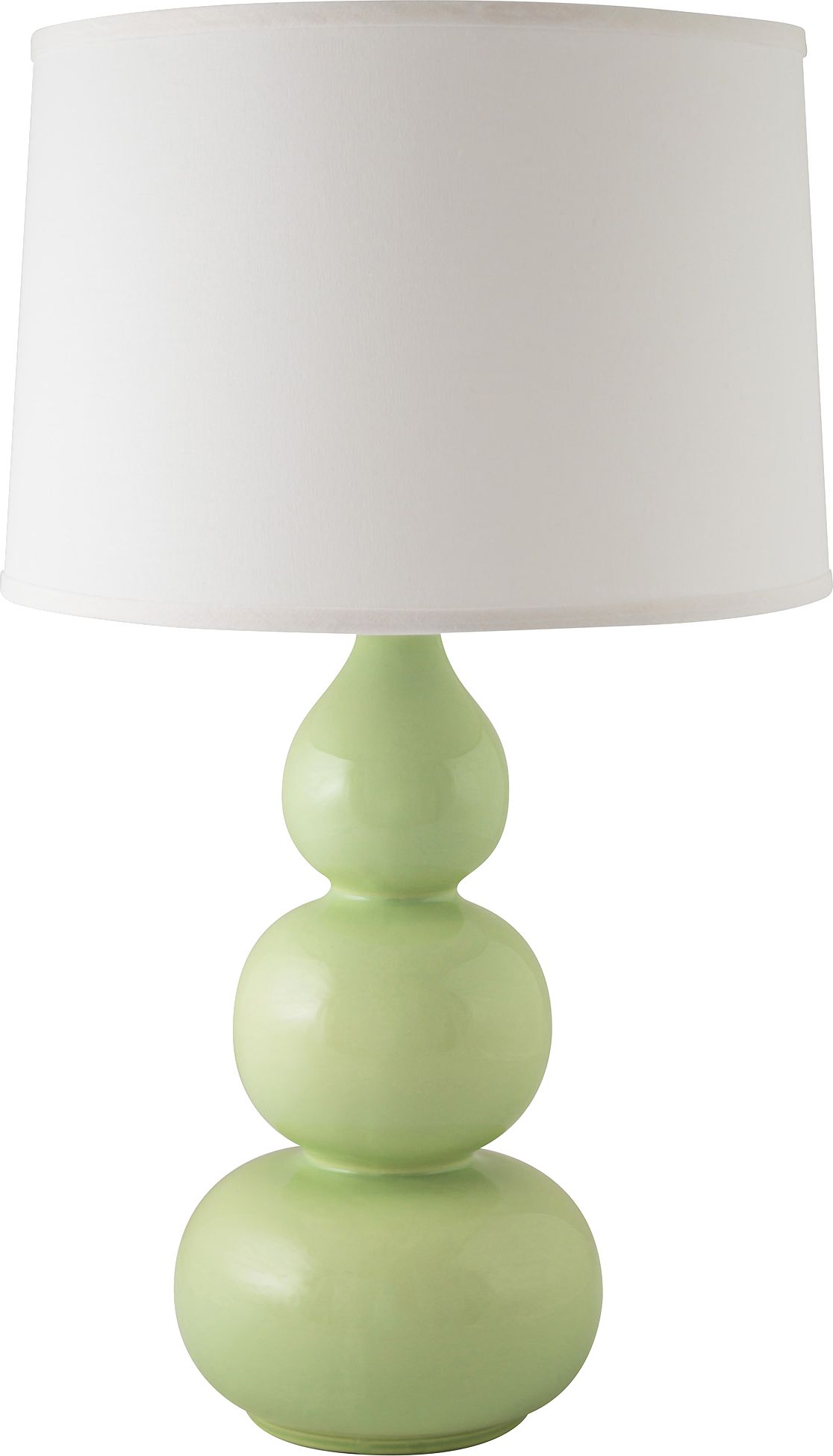RiverCeramic Triple Gourd Gloss Crisp Green Table Lamp
