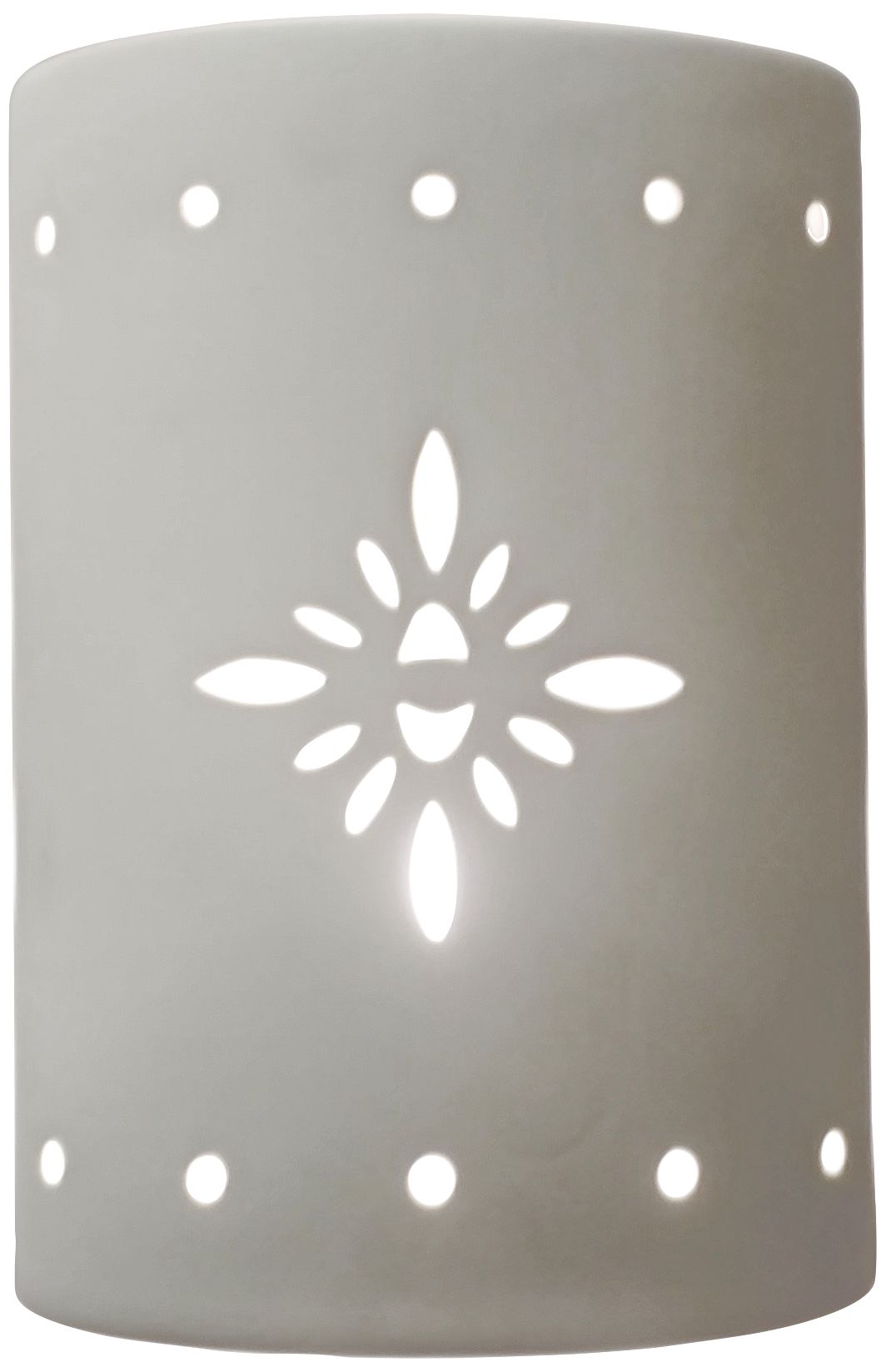 Asavva 10 1/2" High White Outdoor Wall Light with Starburst