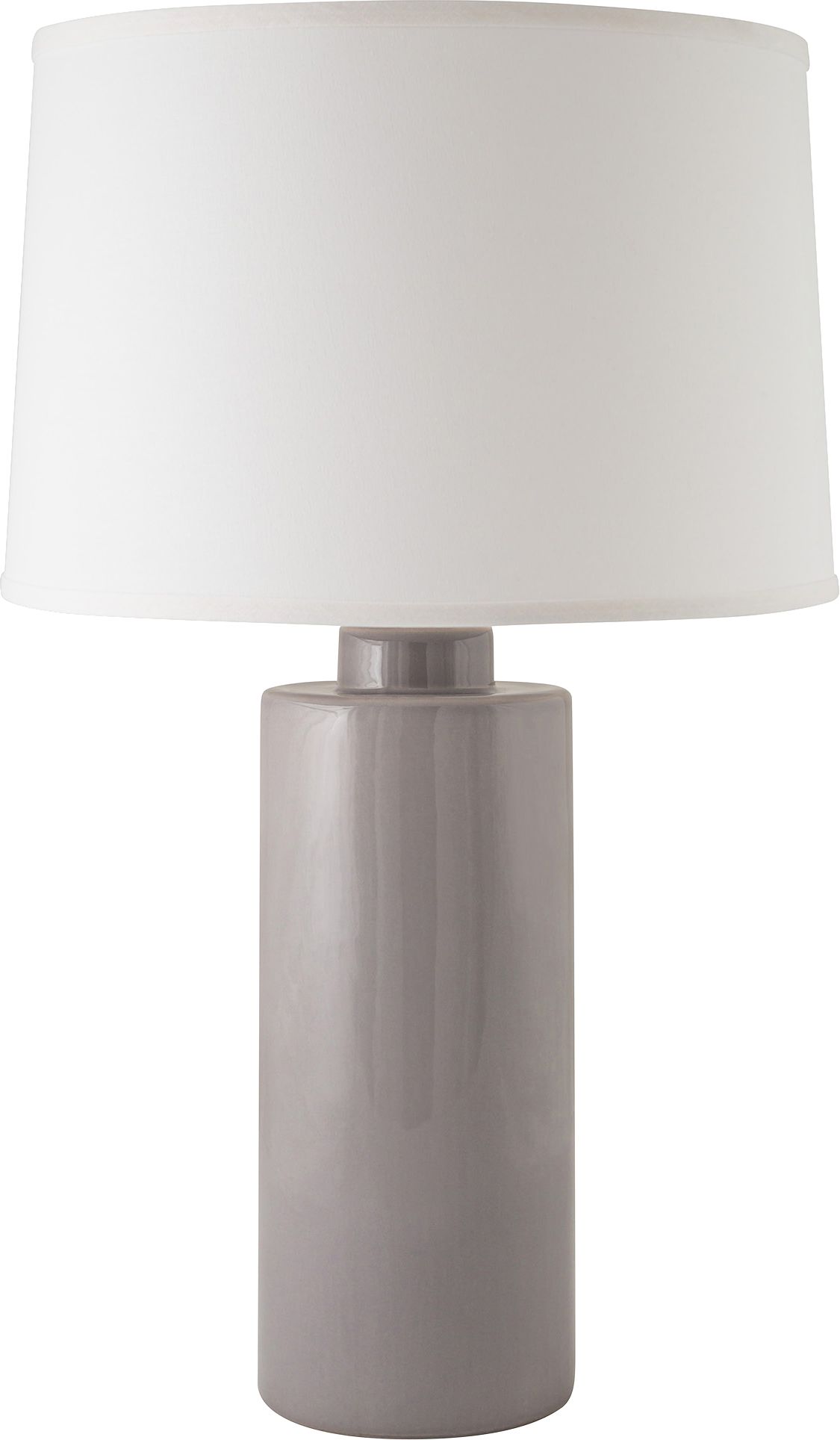 RiverCeramic Cylinder Gloss Swanky Gray Table Lamp