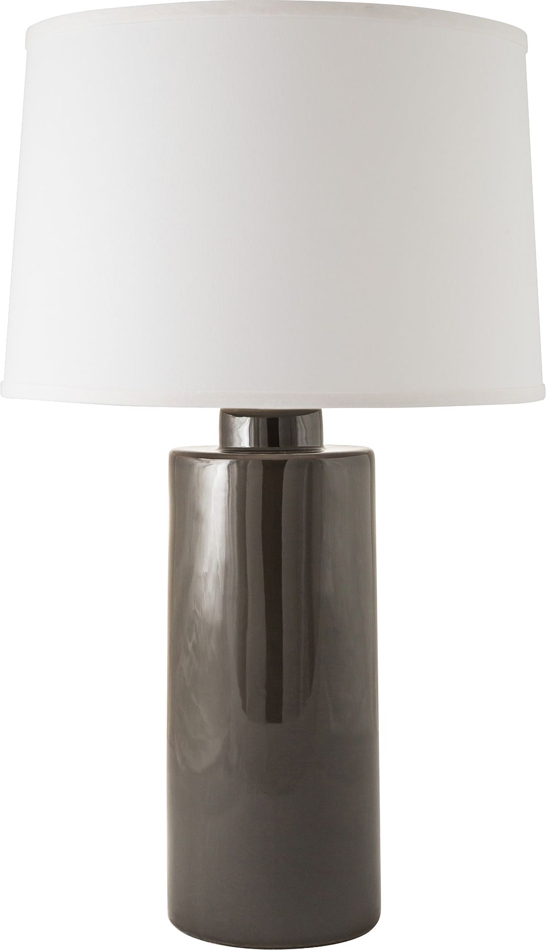 RiverCeramic Cylinder Gloss Charcoal Table Lamp