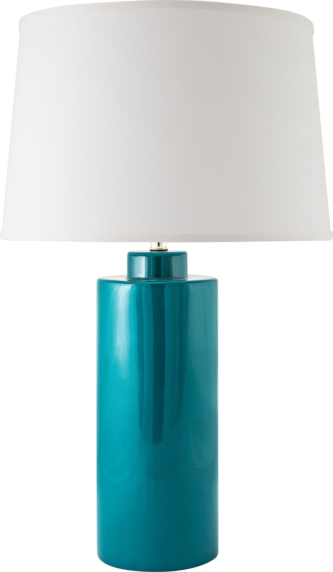 RiverCeramic Cylinder Gloss Ocean Table Lamp