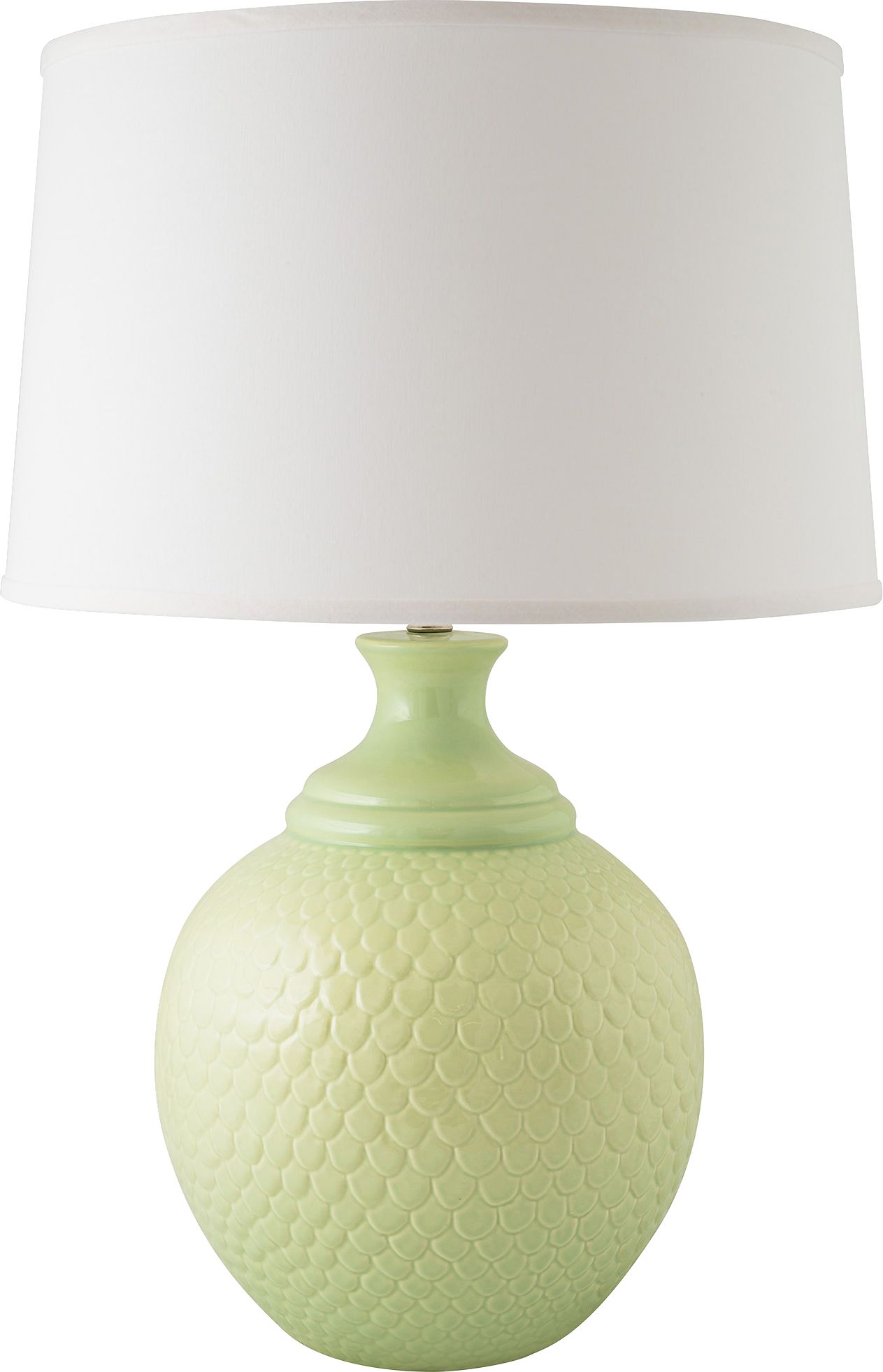 RiverCeramic Shell Dance Gloss Crisp Green Table Lamp