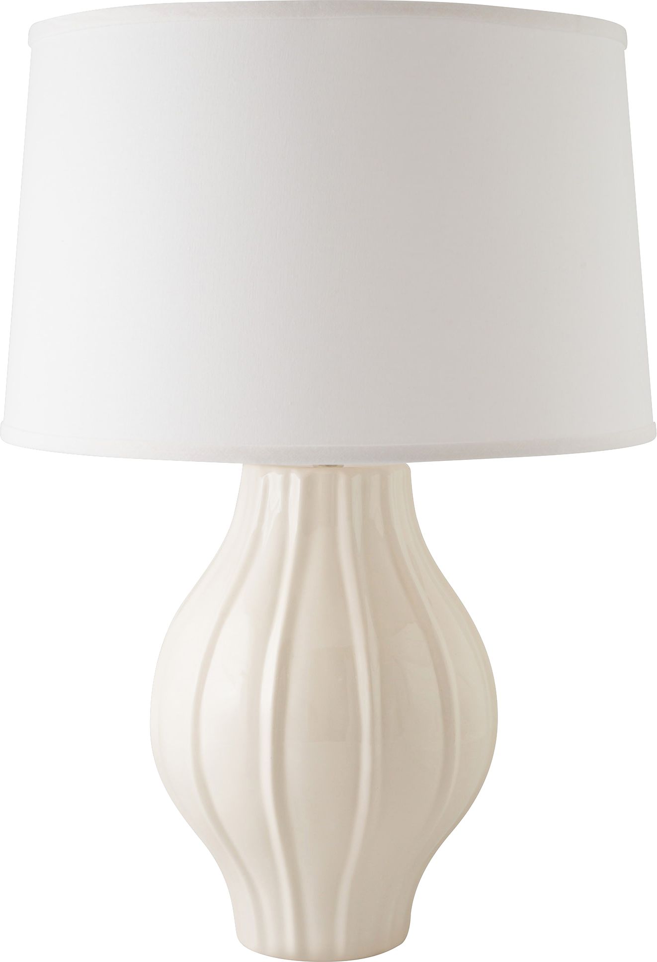 large white ceramic table lamp