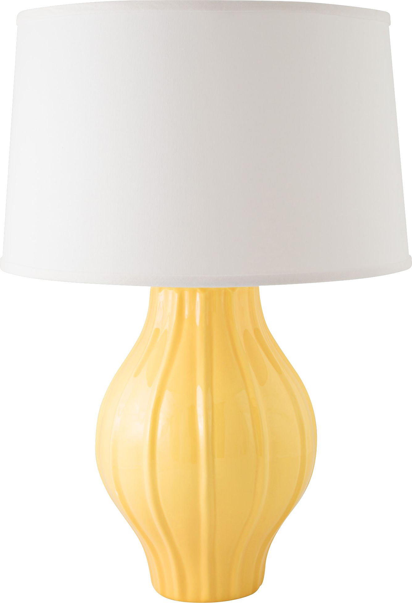 large yellow table lamp