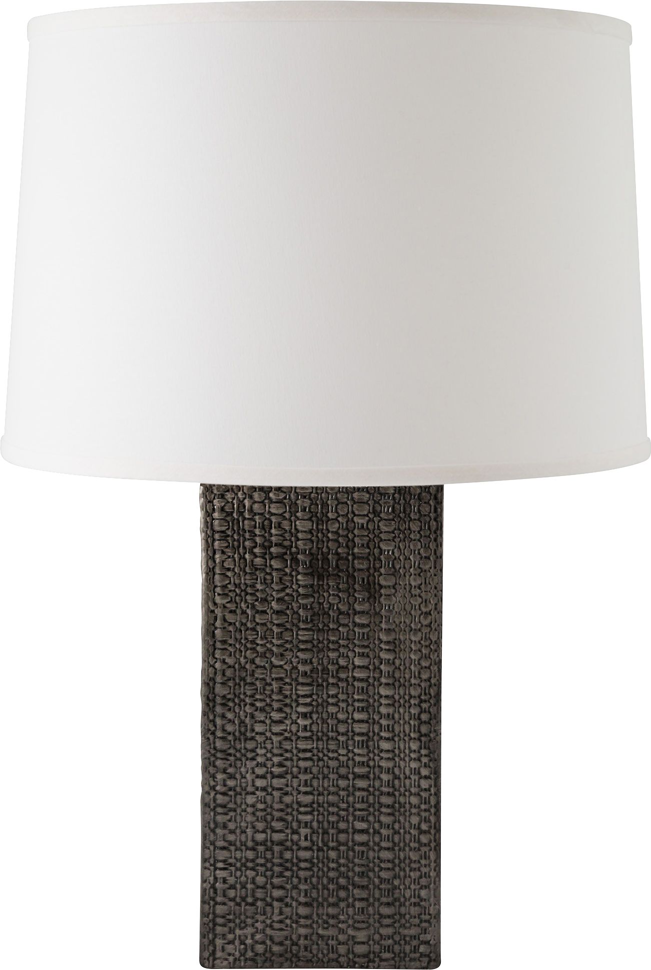 RiverCeramic Linen Textured Antique Gray Table Lamp 13W60 Lamps Plus