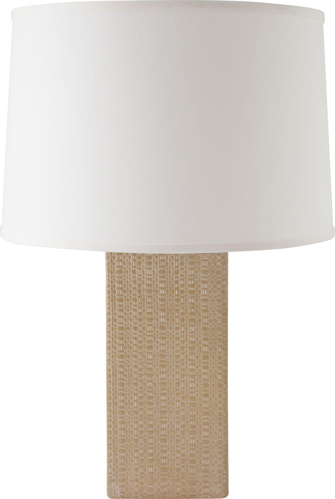 RiverCeramic Linen Textured White Wash Suede Table Lamp