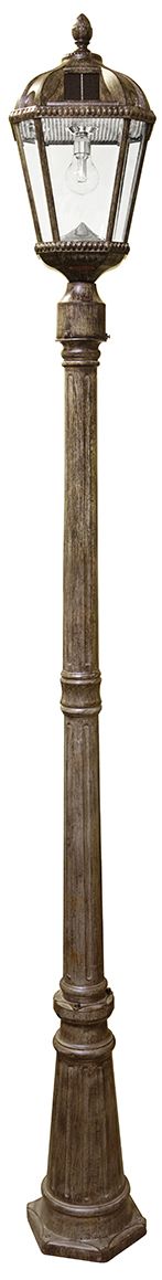 Royal Bulb 87" High Bronze Solar LED Outdoor Light and Post