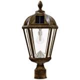 Royal Bulb 18&quot;H Bronze Outdoor Solar LED Post-Mount Lamp