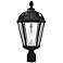 Royal Bulb 18"H Black Solar LED Outdoor Pier-Mount Lamp